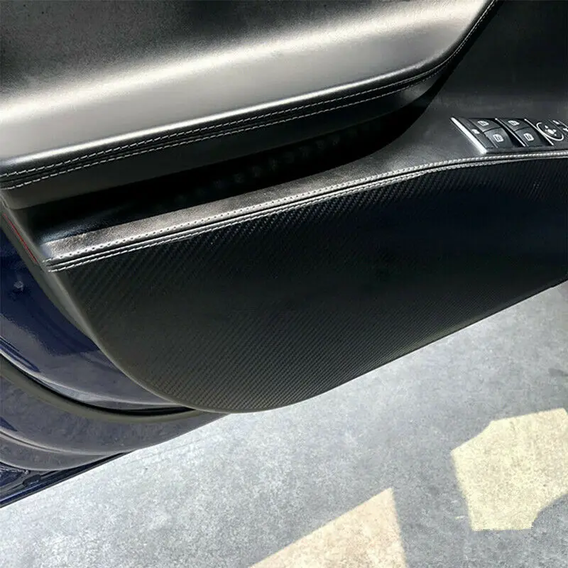 4 шт. наклейки из углеродного волокна для Tesla Model 3 2018 2019 боковая дверь защита от