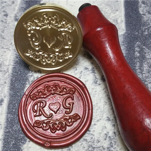  DIY customize double Name 2 initials personalized Letter stamp/Sealing Wax /wedding Wax Seal Stamp  - 32826574361