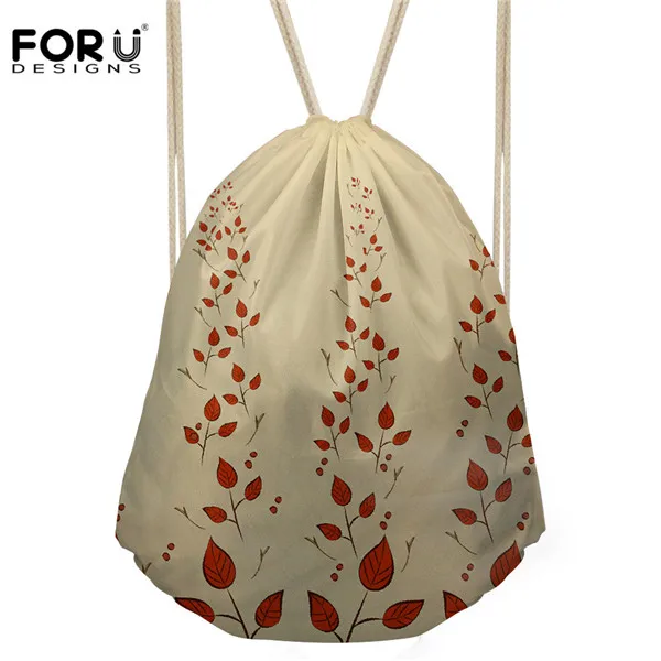 FORUDESIGNS/женская сумка на шнурке С Рисунком Листьев, Женская мода-Back-Pack для путешествий, Детский комплект для ученика Bolsos Mujer - Цвет: CC4296Z3