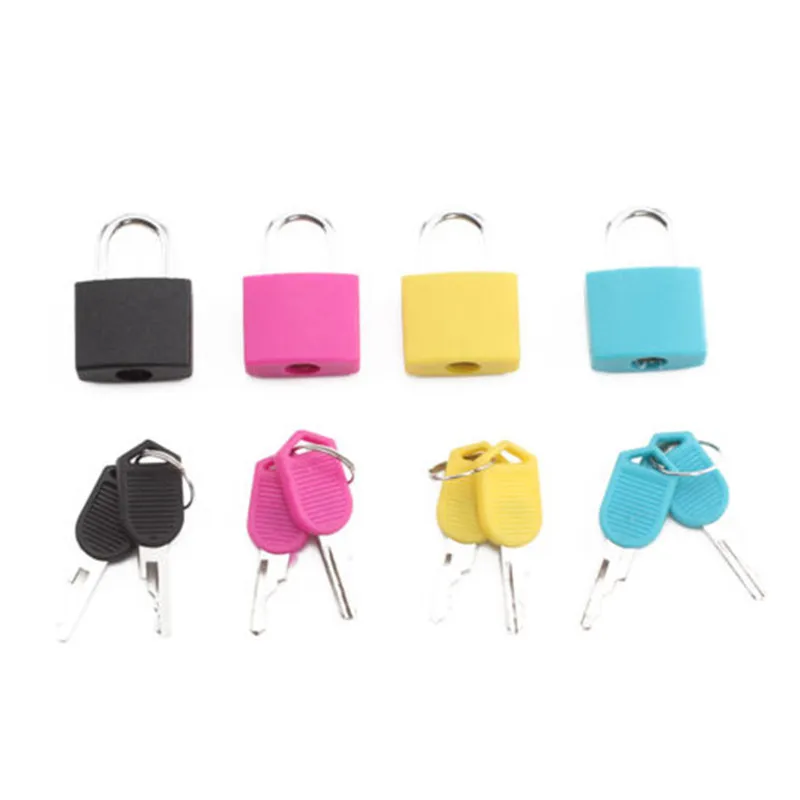 Милые новые маленькие медные замки с покрытием 4 цветов для путешествий сумка