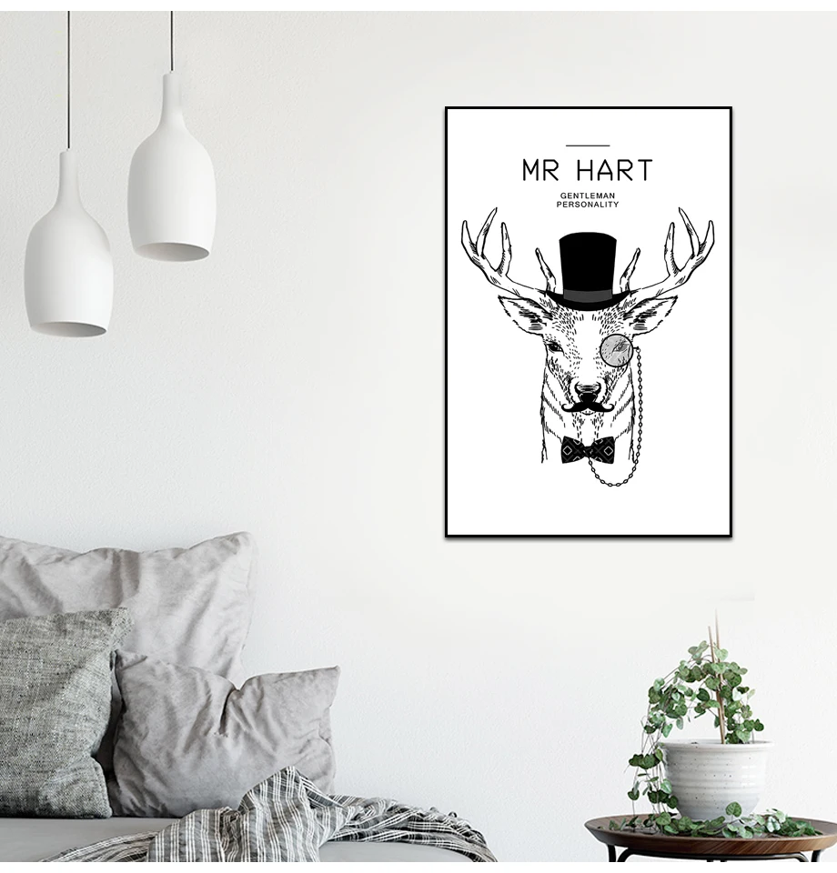 Canvas Painting Personality Simple Style Home Decoration Waterproof Ink Brand New Design Pictures Posters Wall Art  (7)