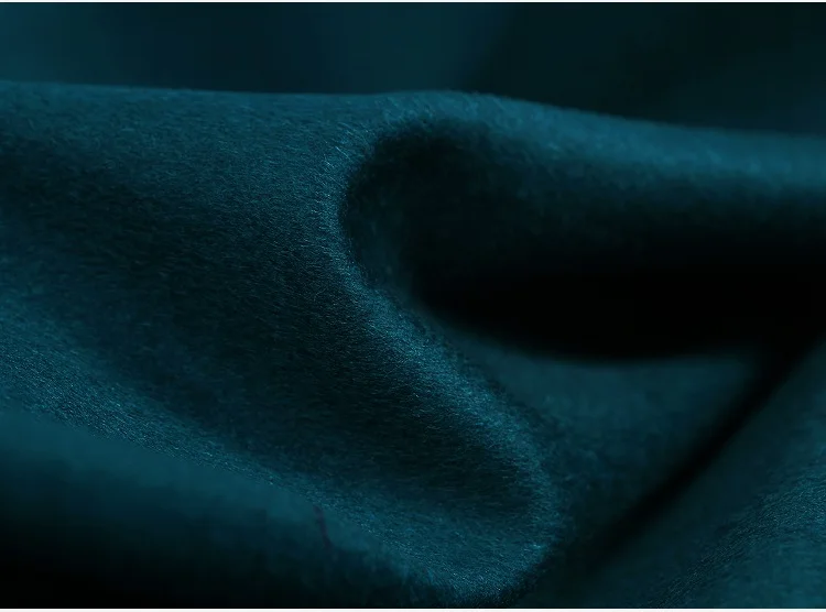 Морская синяя шерстяная ткань для осенней и зимней одежды пальто шерстяная ткань Гладкий ворс чистая шерстяная ткань шерстяная ткань