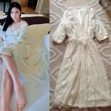 Новая мода кораллового бархата кружева ночной халат женские утолщенные шелковые пижамы длинный халат платье Наборы Цена Белая пижама ночная рубашка