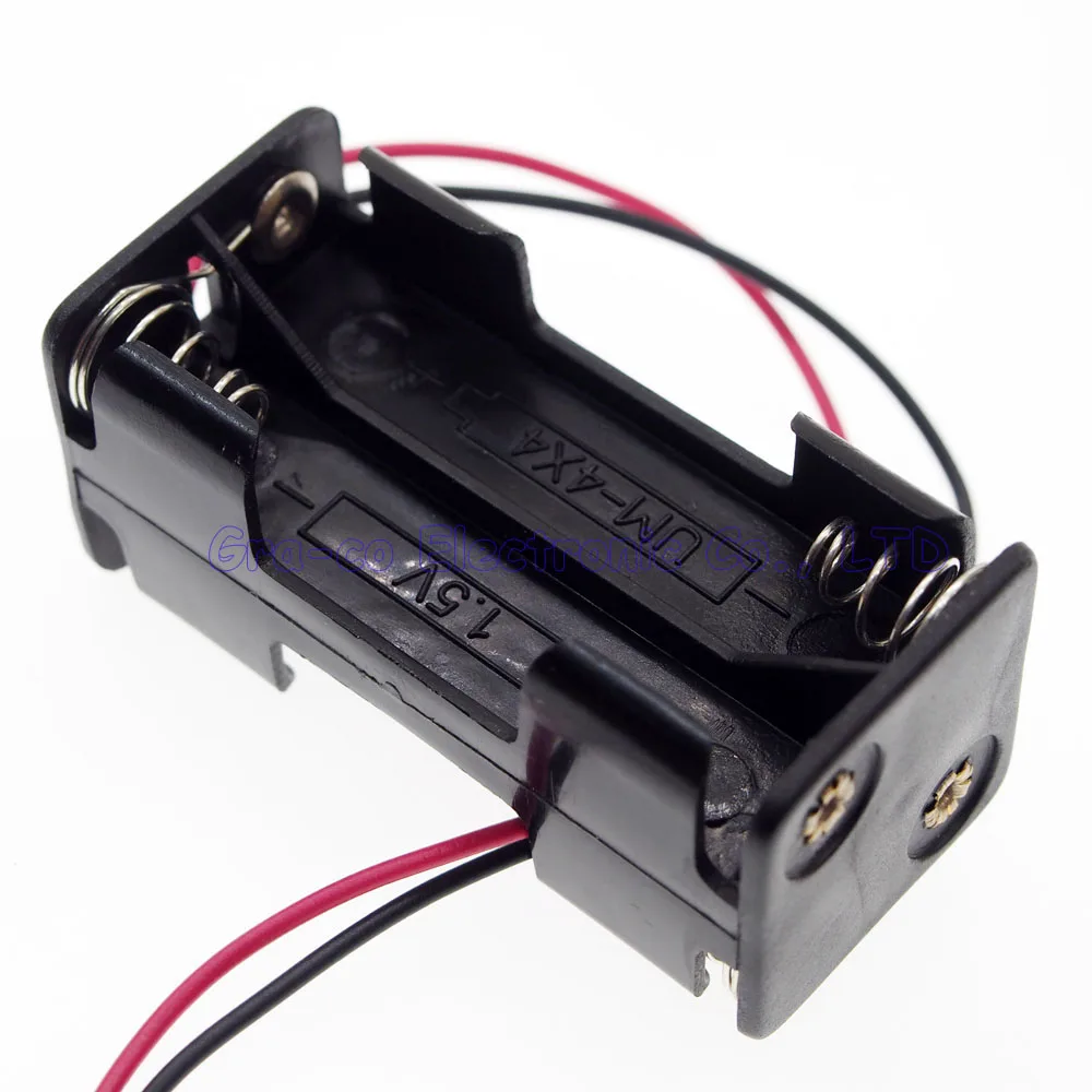 200pcs Double Layers 6V 4 x AAA Battery Cover Back to Back 4 slot AAA