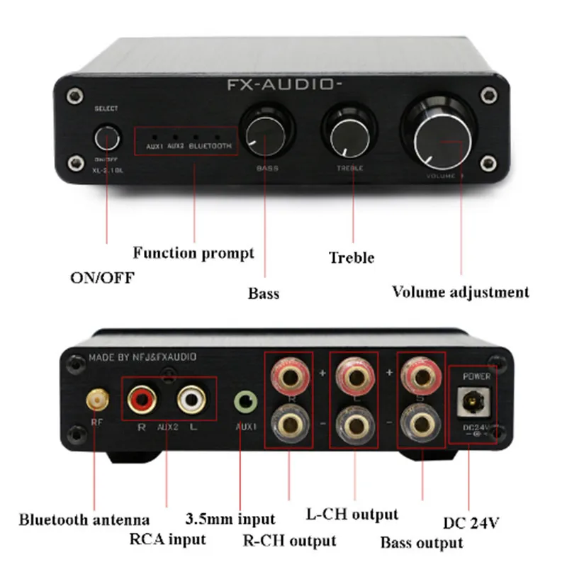 Усилители NFJ и FXAUDIO XL 2.1BL сабвуфер усилители домашние 2 1 Bluetooth 4 0 высокое мощность