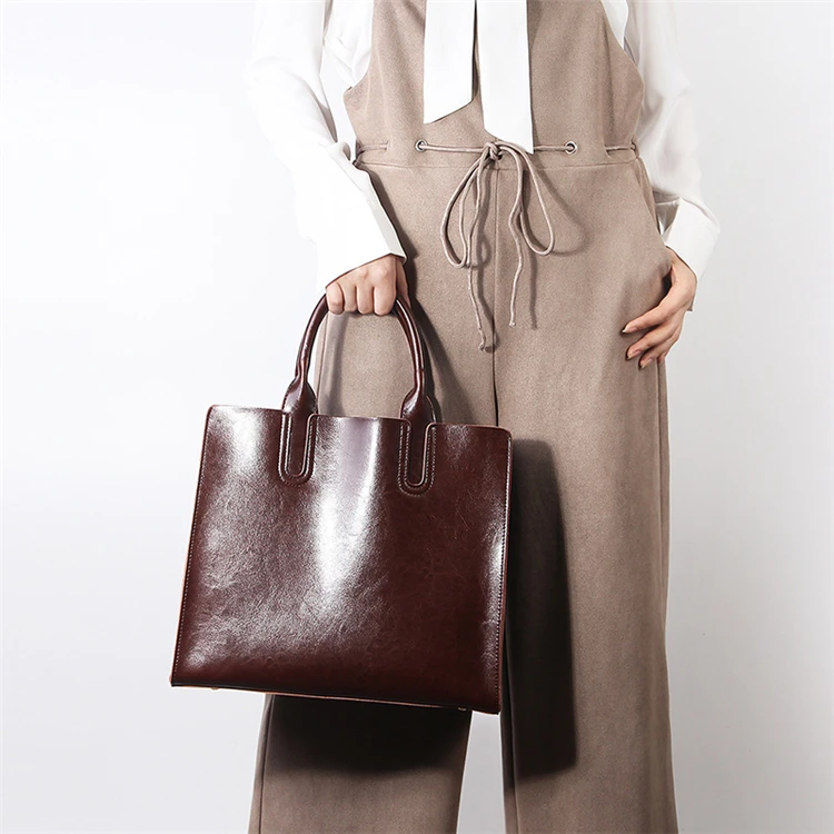 Burminsa женские сумки из натуральной кожи, винтажные женские сумки через плечо, большая Вместительная женская сумка, черный, кофейный, коричневый