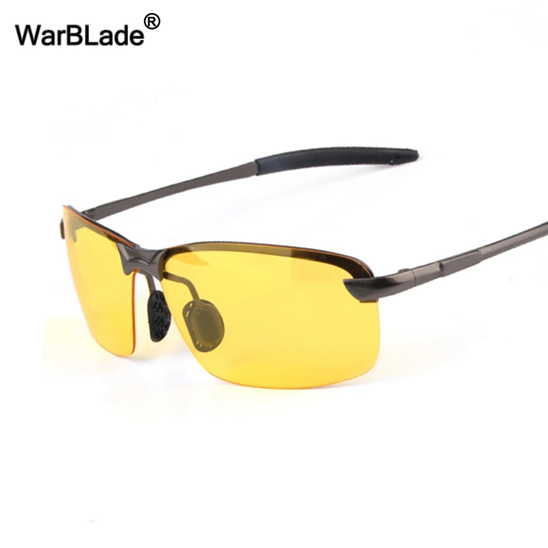 WarBLade модные Ночное Видение Солнцезащитные очки Для мужчин Алюминий-ночь магния для вождения поляризатор солнцезащитные очки водителей очки