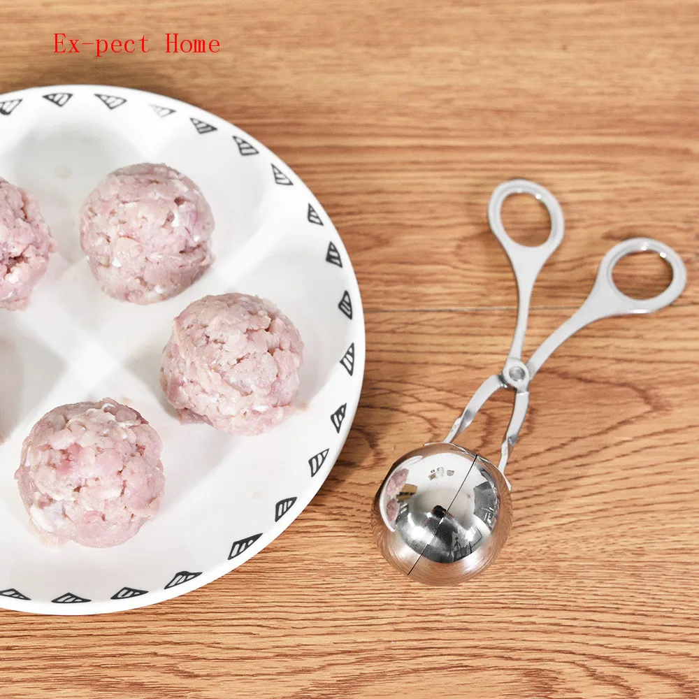50pcs/lot stainless steel meat ball maker mold clip meat cooking tool meatball maker kitchen accessories
