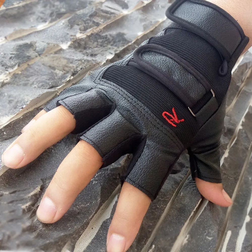 Тактические перчатки военные для мужчин половина пальца moto мода хорошее трение ПУ кожа тактические перчатки и варежки NOVE17