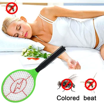 

Operated Hand Racket Electric Mosquito Swatter Insect Home Garden Pest Bug Fly Mosquito Zapper Swatter Killer