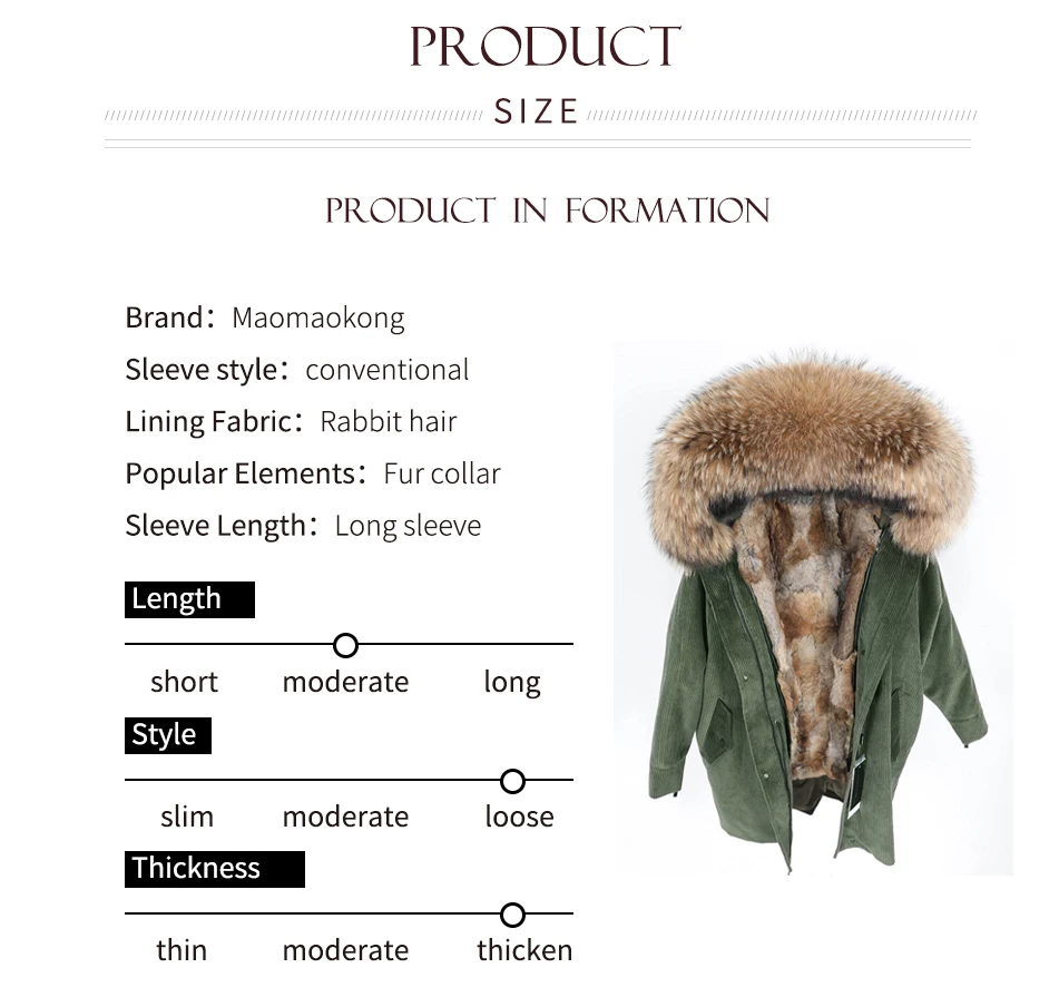Теплая зимняя женская куртка с натуральным кроличьим мехом, Длинные парки с воротником из натурального меха енота