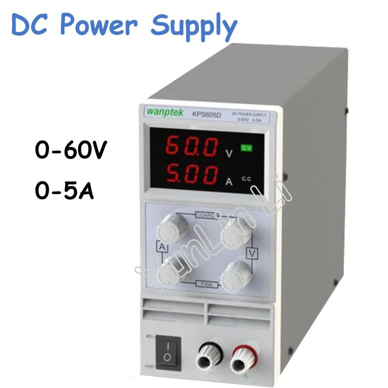 

Mini Switching DC Power Supply 60V 5A Single Channel Adjustable SMPS Digital 0.1V 0.01A KPS605D