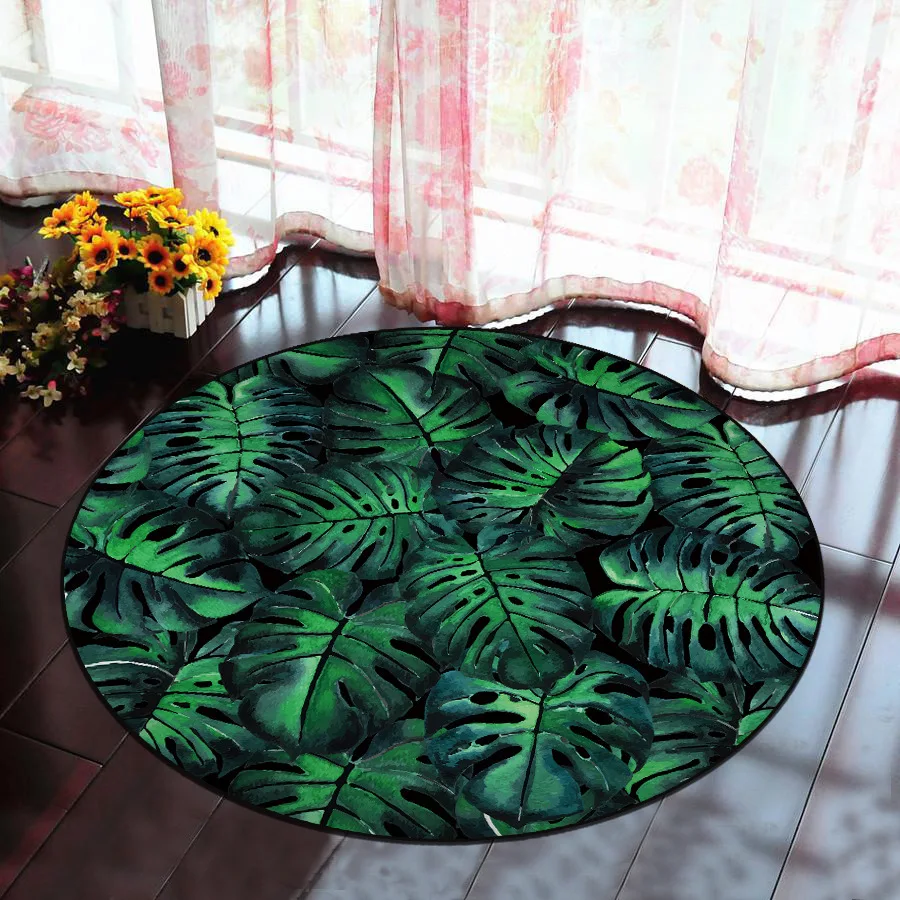 DeMissir 3D морской пляж 8 видов круглый ковер для гостиной вращающийся стул коврик нескользящий коврик tapete alfombra коврик tappeto - Цвет: 2
