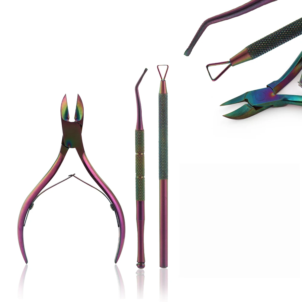 1Pc Fashion Nail Cuticle Nipper Rainbow Clipper Scissor Dead Skin Remover Pedicure Manicure Art Tool Beauty AA1215 | Красота и