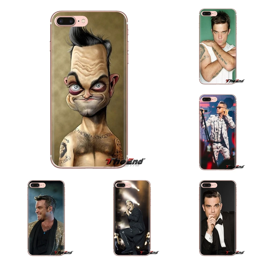 

Robbie Williams Soft Transparent Cases Covers For iPod Touch Apple iPhone 4 4S 5 5S SE 5C 6 6S 7 8 X XR XS Plus MAX