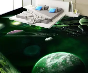 

3D floor tiles for bathrooms custom 3d photo floor wallpaper planet of the universe self-adhesive pvc vinyl flooring