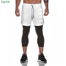 Jaycosin мужские спортивные штаны с внутренним карманом, два комплекта, мужские Модные новые стильные штаны для фитнеса, быстросохнущие шорты, Los Pantalones