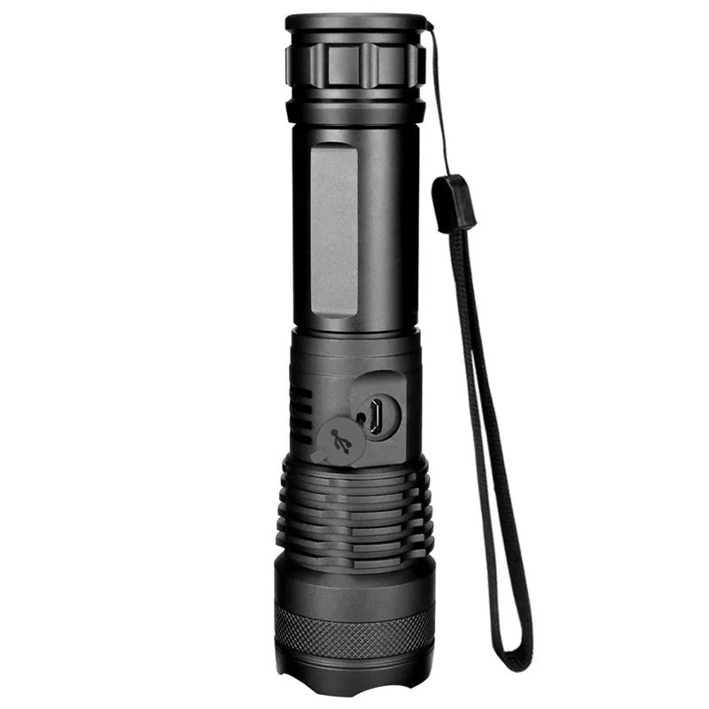 SANYI супер яркий флэш-светильник USB Zoom СВЕТОДИОДНЫЙ Фонарь 26650 перезаряжаемый аккумулятор для охоты кемпинга портативный светильник