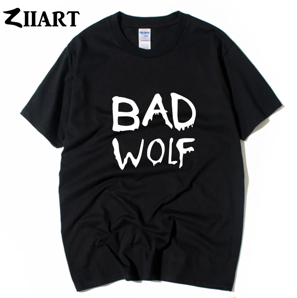 

Bad Wolf words letters couple clothes man boys male o-neck cotton short-sleeve T-shirt