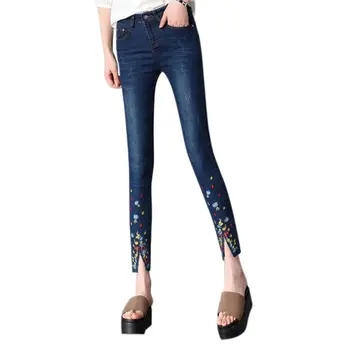 

Newest Fashion Women Denim Pants Skinny High Waist Stretch Jeans Slim Pencil Zipper Fly Ladies Casual Clothes