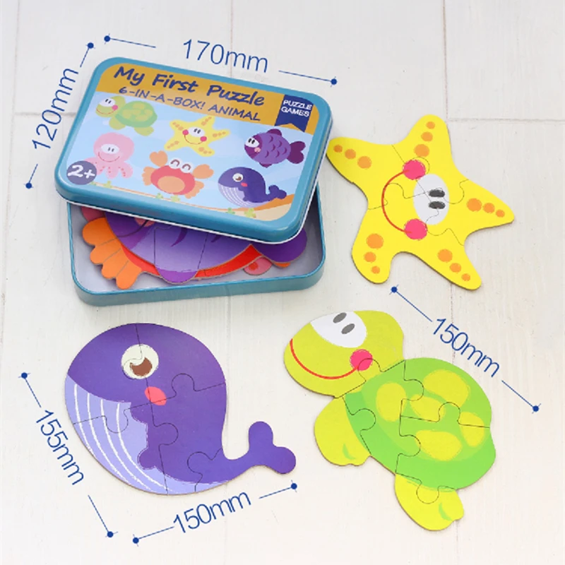 Baby Infant Card Jigsaw Matching Puzzle Cognitive Learning Early Education Toys