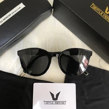 Брендовые женские нежные солнцезащитные очки с монстрами, корейский дизайн, женские Винтажные Солнцезащитные очки «кошачий глаз», ретро очки, оригинальная коробка, посылка