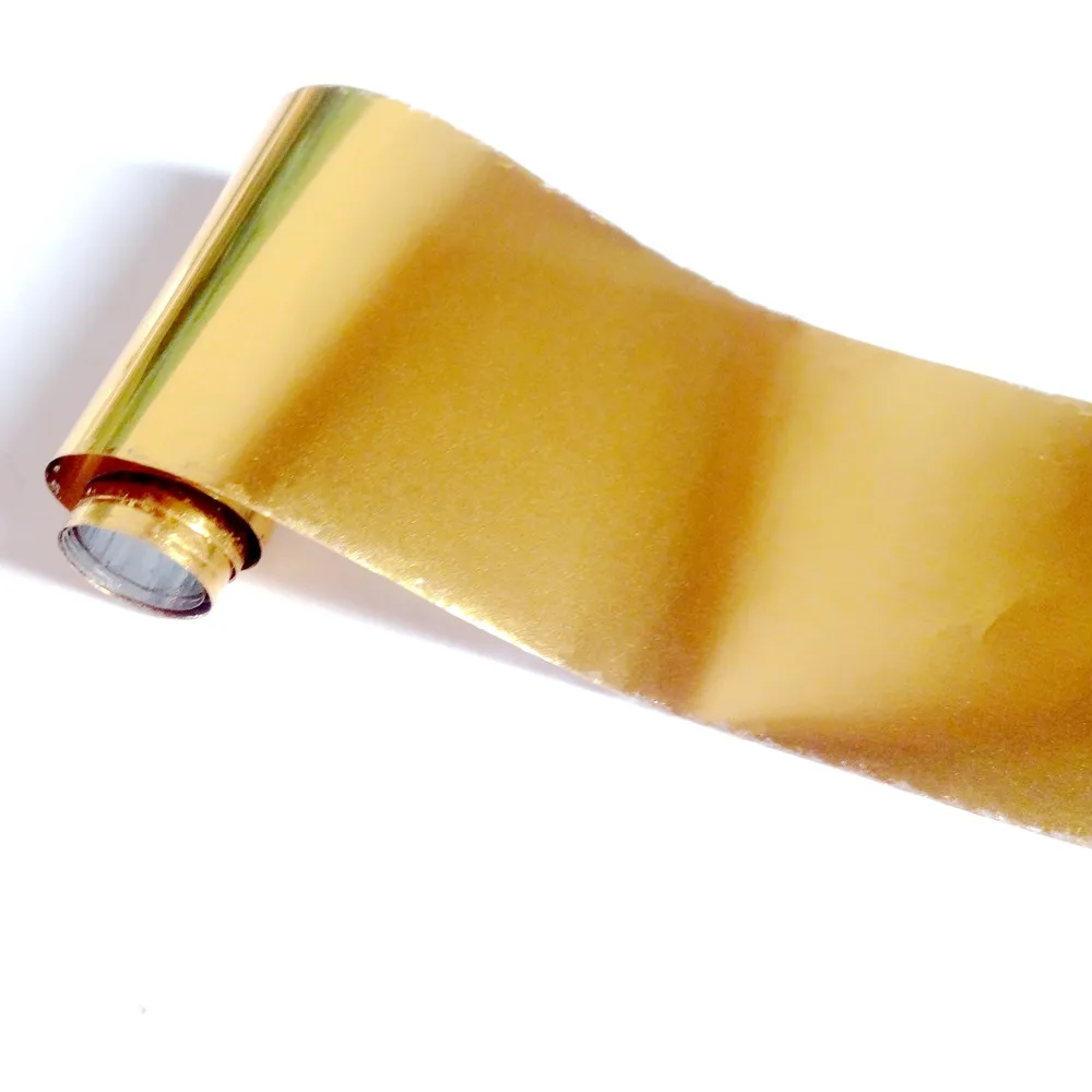 SK064-Gold 100 см Модные металлические зеркальные золотистые Серебристые Переводные фольга шампанского Фольга для ногтей наклейки DIY Дизайн ногтей Переводные маникюрные инструменты - Цвет: SK064-Gold