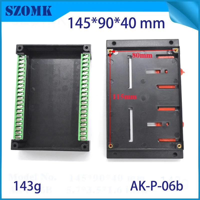 plastic din rail enclosure box junction housing abs control enclosure szomk din boxes power supply distribution project case   (12)