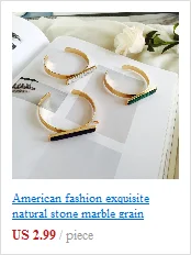 Американская Мода изысканный натуральный камень мрамор зерна восстановление древних способов слово длинный браслет минималистский геометрический джокер