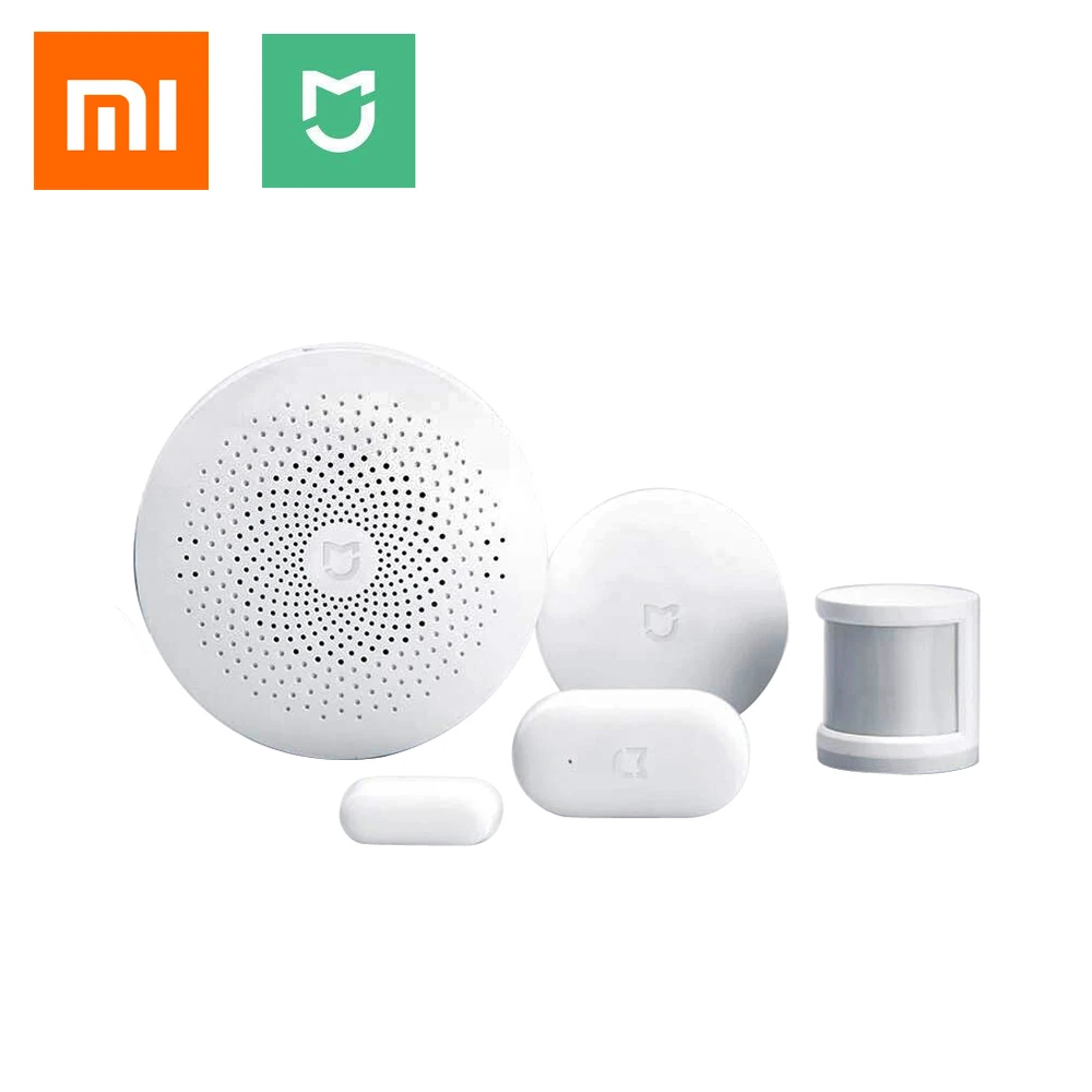 

Xiaomi Smart Home Automation Mijia 4 in 1 Kit LED GateWay 2 Zigbee Sensor WiFi Switch interruptor domotique domotica