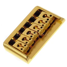 Фиксирующий мост Hardtail Мост гитарный Струнодержатель для электрических аксессуары для гитары Gold 6 String