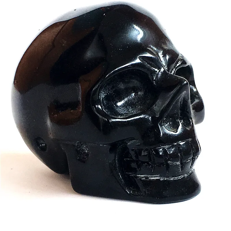 

natural obsidian quartz crystal Carving skull