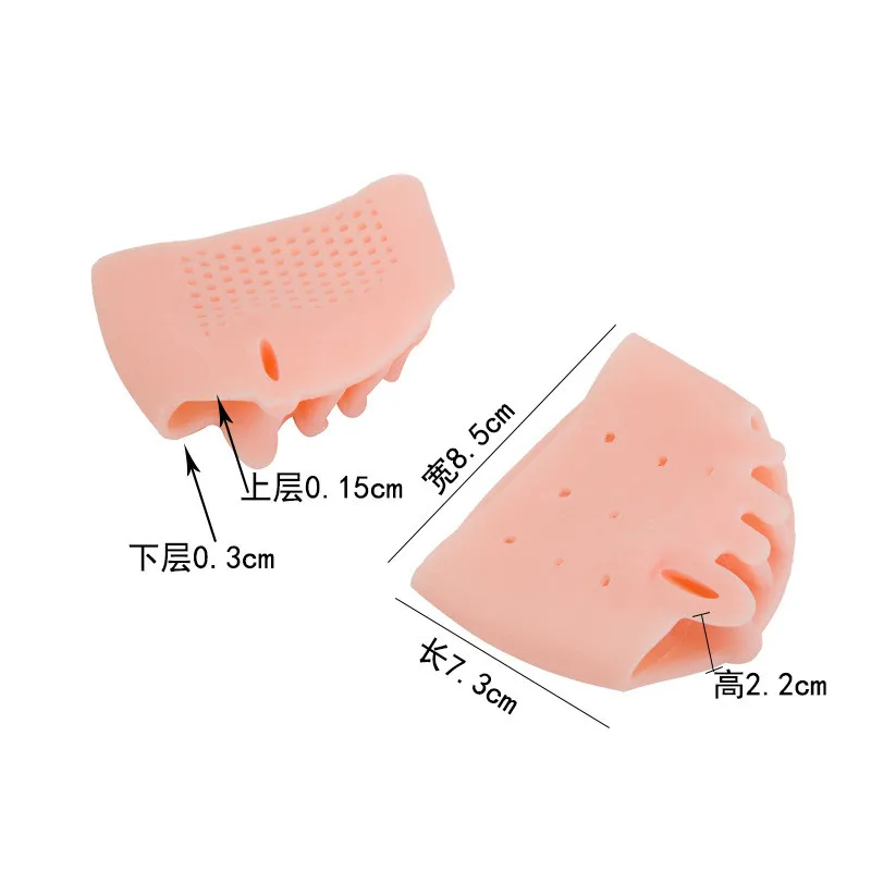 2 шт./пара силиконовый удобный носок подтяжки 5-отверстия исправление вальгусной деформации первого пальца стопы выпрямитель Ортодонтическая щеточка пальцов ноги подтяжки для ухода за ногами