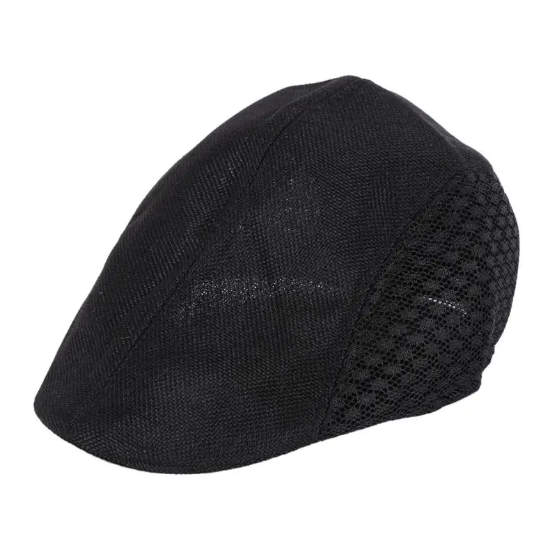 Casual Net Patchwork Cap Berets Men Women Hat Breathable Spring Summer Adjustable Hats Solid Chapeau Duckbill Caps Berets|Мужская кепка