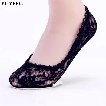

Ygyeeg 2018 Fashion Womens Lace Socks Elastic Comfy Female Summer Spring Ankle Boat Low Cut Short Socks Mesh Transparent Socks