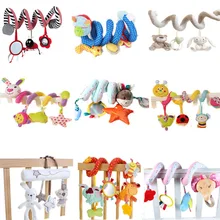 21 Styles Animals Spiral Rattles Crib Stroller Baby Bed Toys Stuffed Stroller Toys Plush Baby Development Toys for Kids