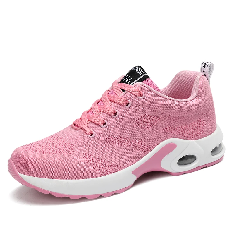 Модная женская обувь; сетчатые дышащие кроссовки; женские белые теннисные туфли на платформе; женская повседневная обувь; Zapatos De Mujer Feminino - Цвет: Pink
