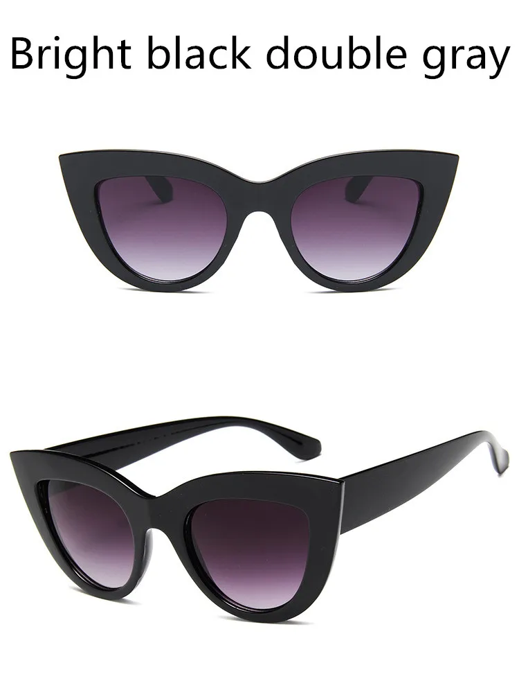 ASOUZ 2018 new fashion ladies cat eye sunglasses retro men's triangle UV400 glasses international high-end brand sunglasses (4)