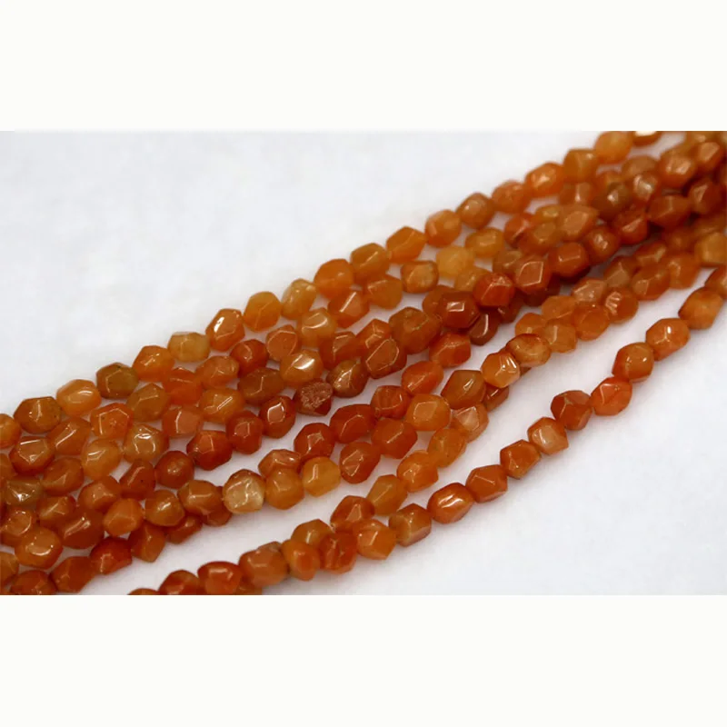 

Wholesale Natural Genuine Orange Red Aventurine Jade Stone Nugget Loose Beads Hand Cut Free Form 8-10mm Fit Jewelry 15" 02715