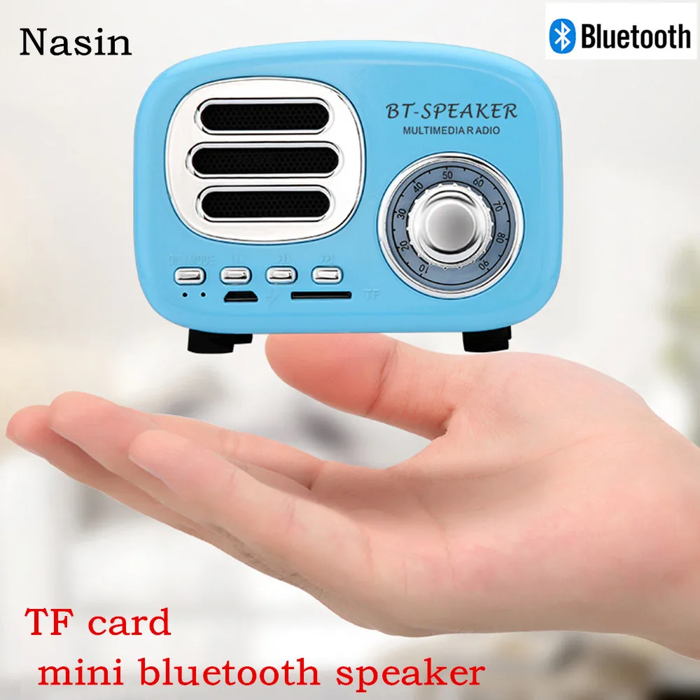 Nasin BT02 Retro Bluetooth Speaker Vintage Mini Bluetooth Speaker Nostalgic Heavy Bass 3D Stereo Sound Effects TF card USB AUX Nasin BT02 Retro Bluetooth Speaker Vintage Mini Bluetooth Speaker Nostalgic Heavy Bass 3D Stereo Sound Effects TF card USB AUX