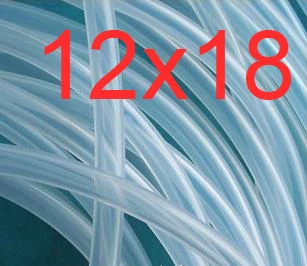 

12mm ID 18mm OD 12X18 Transparent Silicone Rubber Tube Hose Pipe ( food grade ) medical PIPE, 12*18mm Inner Diameter 12 Outer 18