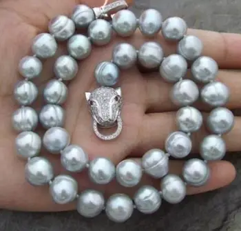 

free shipping NEW HUGE AAA+ 10-12MM South Sea White Baroque Pearl Necklace 18 inch