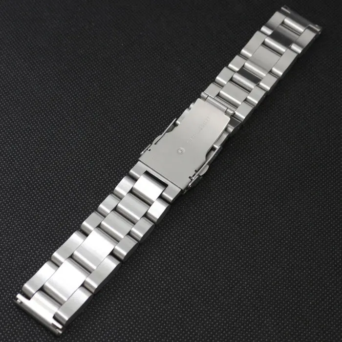 26 мм Серебряный полировки Нержавеющая сталь надежное соединение, ремешки для часов Ремни мужские часы Браслет прямой конец GD013426