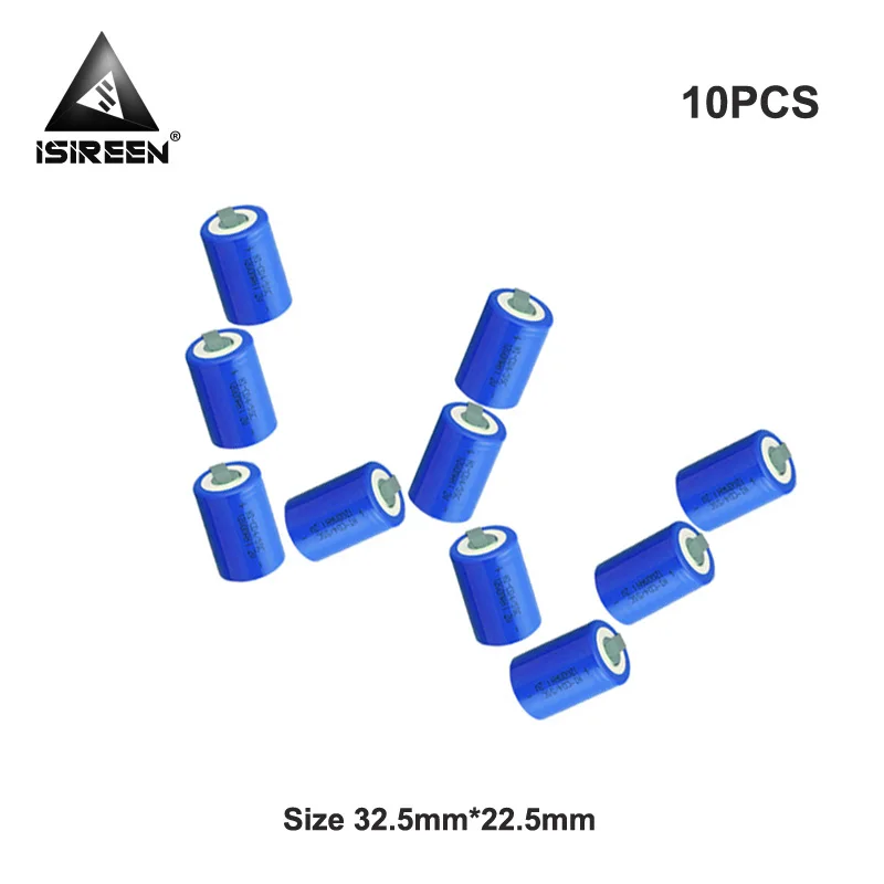 1,2 в 1200 мАч 4/5 Subc Ni CD батареи Аккумулятор Электрический перезаряжаемые SC Ni-CD батареи Электроинструмент размер батареи 22,5 мм x 32,5 мм - Цвет: 10PCS
