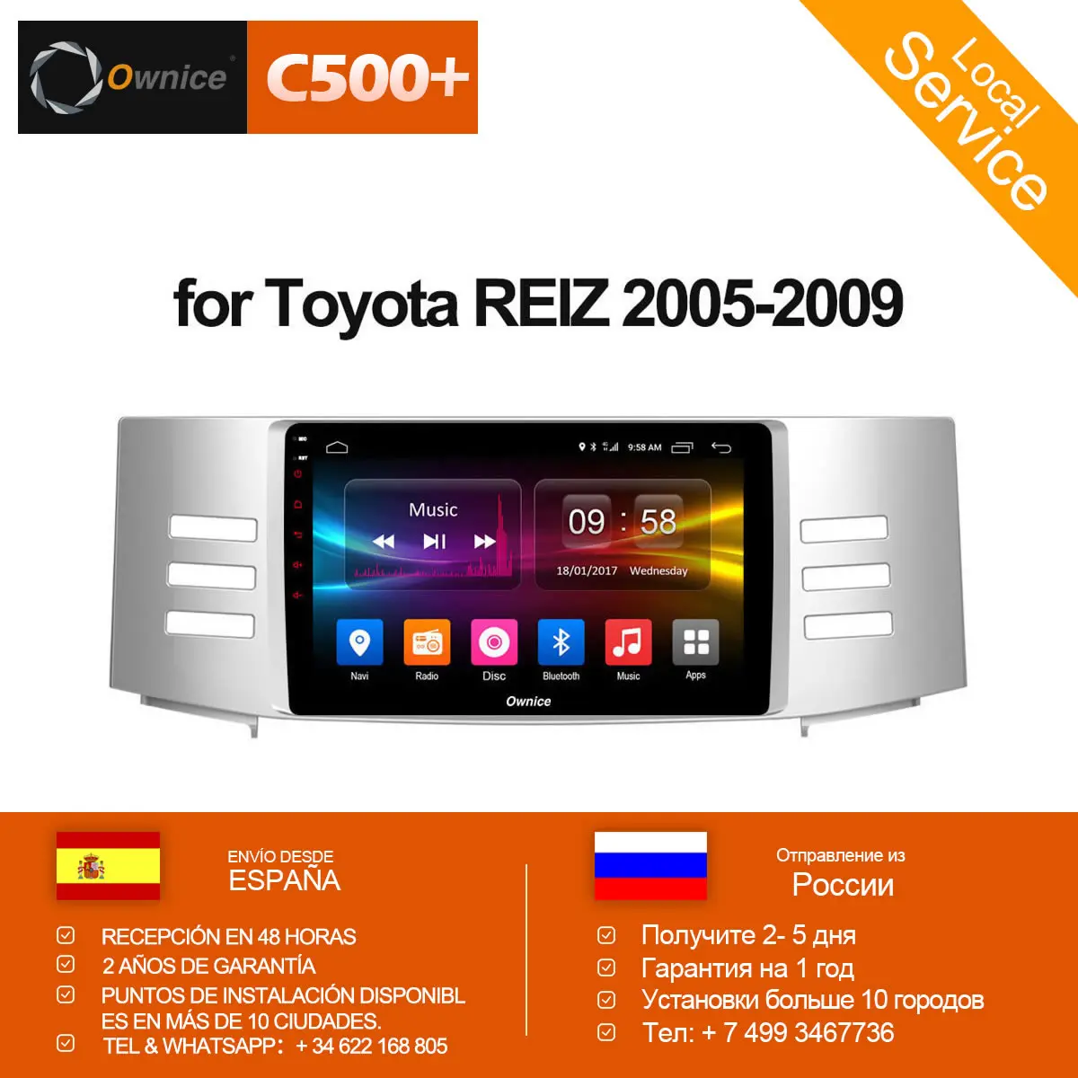 

Ownice K1 K2 9" Octa 8 Core Android 8.1 car radio player GPS Navi for Toyota Reiz Mark X 2005 2006 2007 2008 2009 DVD 4G LTE