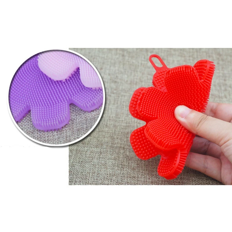 Cepillo de Limpieza de silicona cocina accesorios para Limpieza Pan suave colgar Limpieza Hogar cepillo de Limpieza no tóxicos cepillos