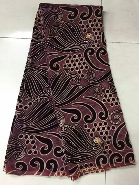 5yardspcssoft and thin best selling african velvet lace fabric in