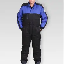 Зимняя рабочая одежда, толстый теплый комбинезон с хлопковой подкладкой, непромокаемый комбинезон для мужчин и женщин с защитой от холода