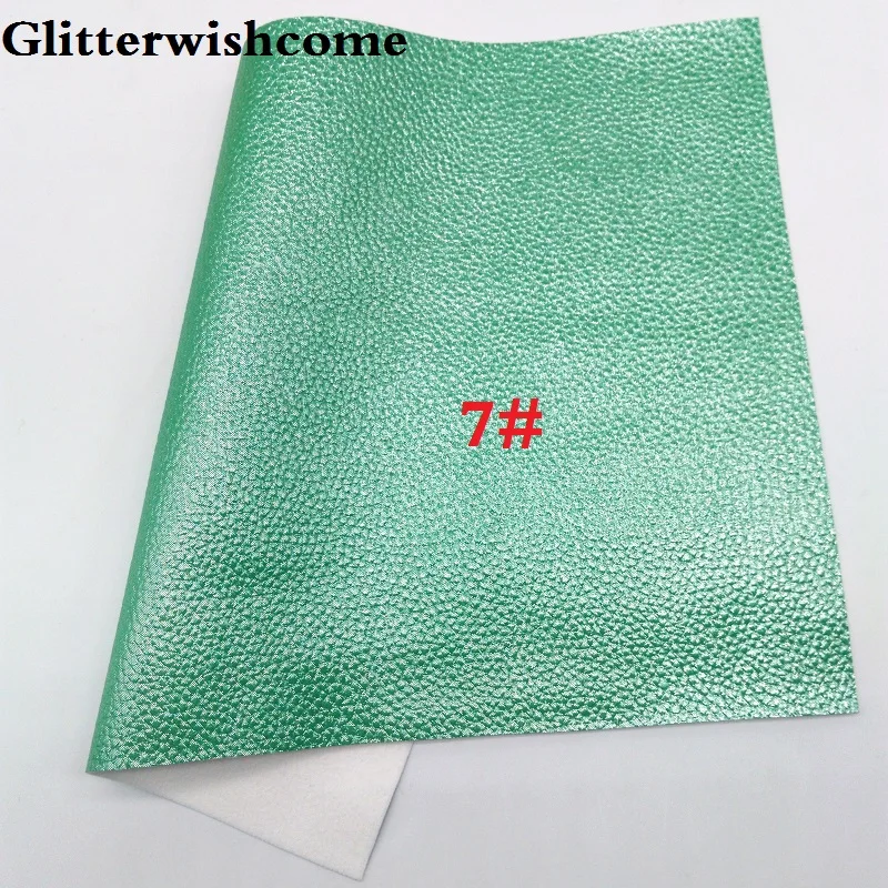 Glitterwishcome 21X29 см A4 размер винил для бантов тиснение личи зернистая кожа Fabirc искусственная кожа листы для бантов, GM115A - Цвет: 7