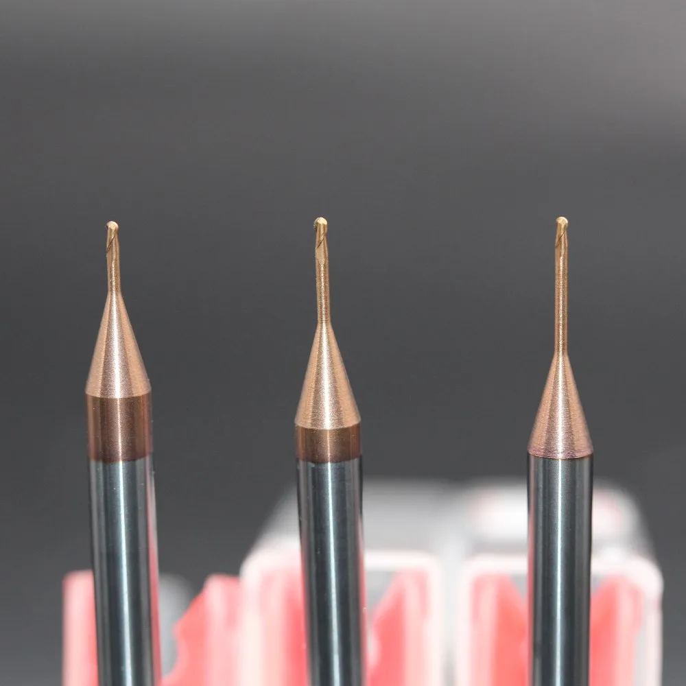 

1PC Deep Groove Ball Nose Milling Cutter R0.25 4 D4 50L 2T Mirco Grain Tungsten Steel Ball Cutter Milling Cutter 2F